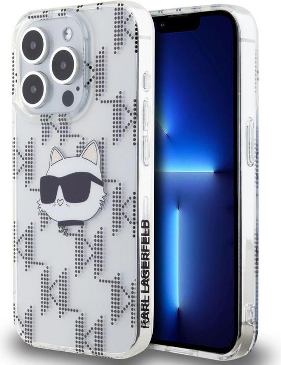 Produktbild Karl Lagerfeld KLHCP15XHKLPCHT iPhone 15 Pro Max 6.7" transparent hardcase IML Choupette Head & Mono (Apple iPhone 15 Pro Max)
