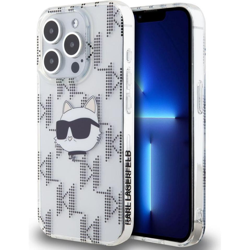 Karl Lagerfeld KLHCP15XHKLPCHT iPhone 15 Pro Max 6.7" transparent hardcase IML Choupette Head & Mono (Apple iPhone 15 Pr...