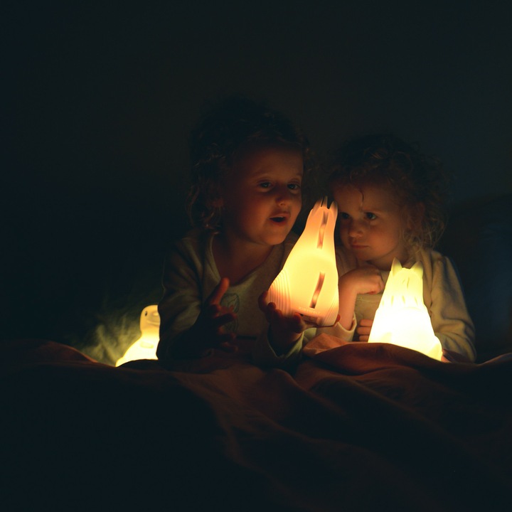 Actual product image Kidywolf Night light with colour changing hippo 15cm