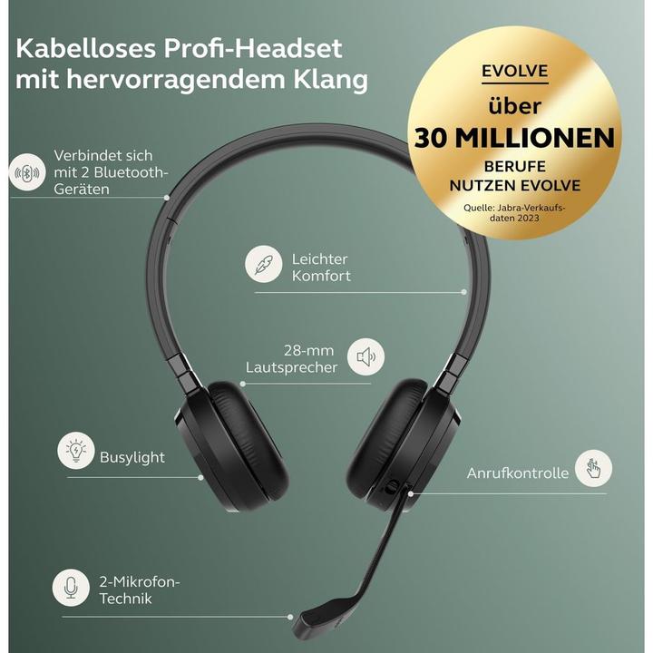 Actual product image Jabra Evolve 65 TE Stereo UC (Wireless, USB-A)