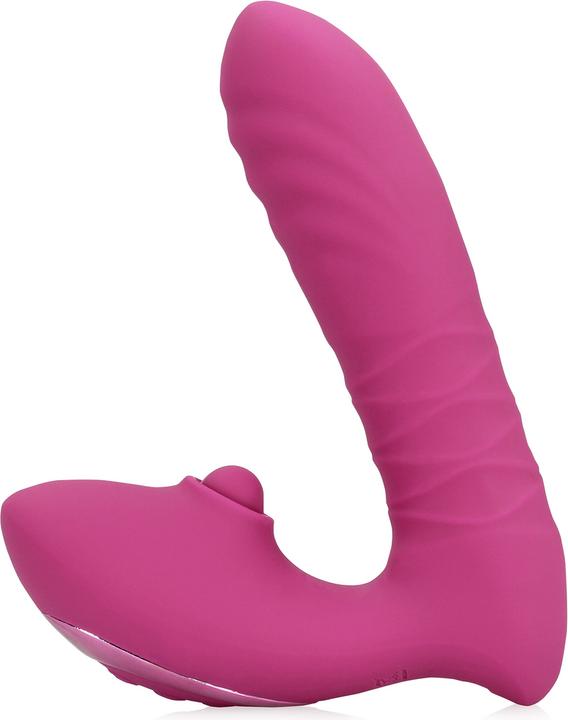 Produktbild Loveline Thrusting and Tapping Vibrator - Powerful Pink