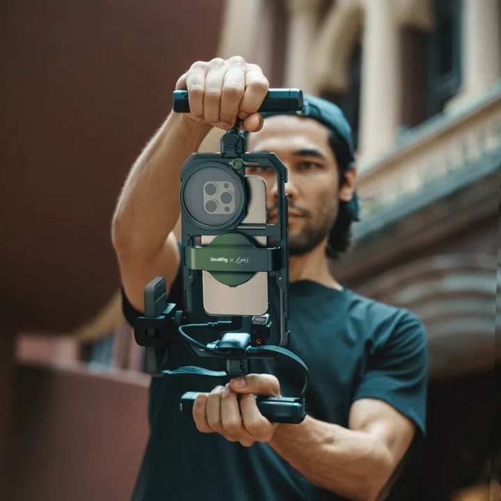 Immagine prodotto SmallRig 4596 x Brandon Li All in One Mobile Video Kit Full Quick Release Co design Edition (Gabbietta, Accessori per gabbie, Impugnatura)