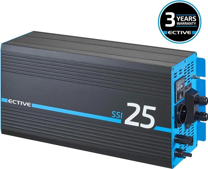 Actual product image Ective 2500W 12V to 230V Pure Sine Inverter SSI 25 with MPPT Charge Controller