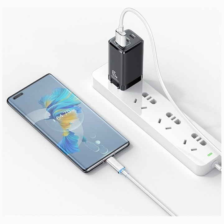 Produktbild Usams Kabel Cloud Series US-SJ658 6A USB-A do USB-C 1,2m niebieski (1.20 m)