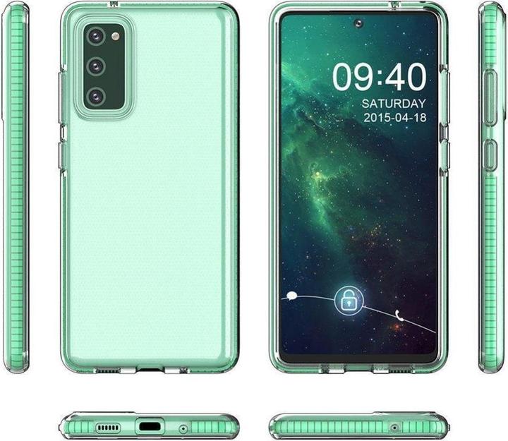 Produktbild Hurtel Spring Case clear TPU gel protective cover with colorful frame for Samsung Galaxy A02s EU black (Samsung Galaxy A02s)