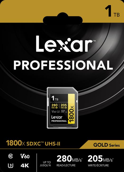 Image du produit Lexar Professional 1800x (1000 Go, SDXC, U3, UHS-II)