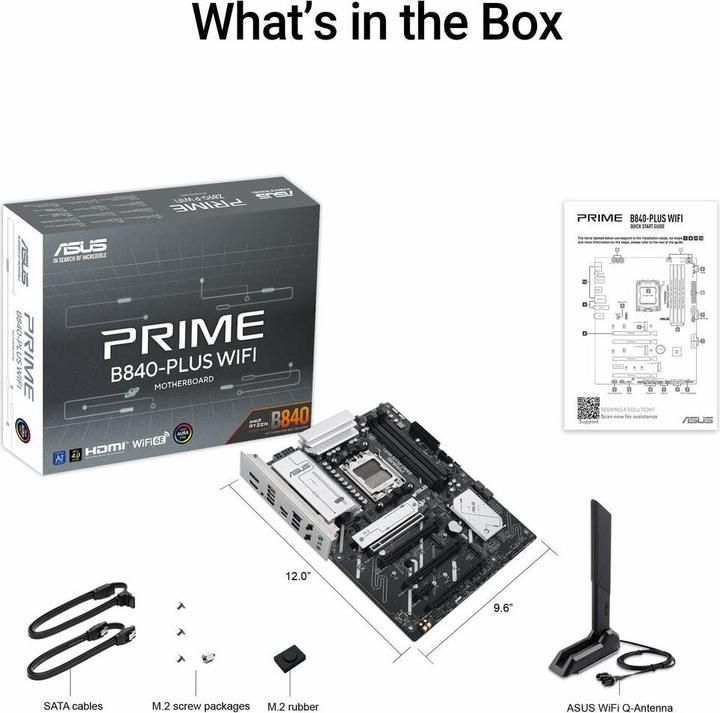 Produktbild ASUS PRIME B840-PLUS WIFI (AM5, AMD B840, ATX)