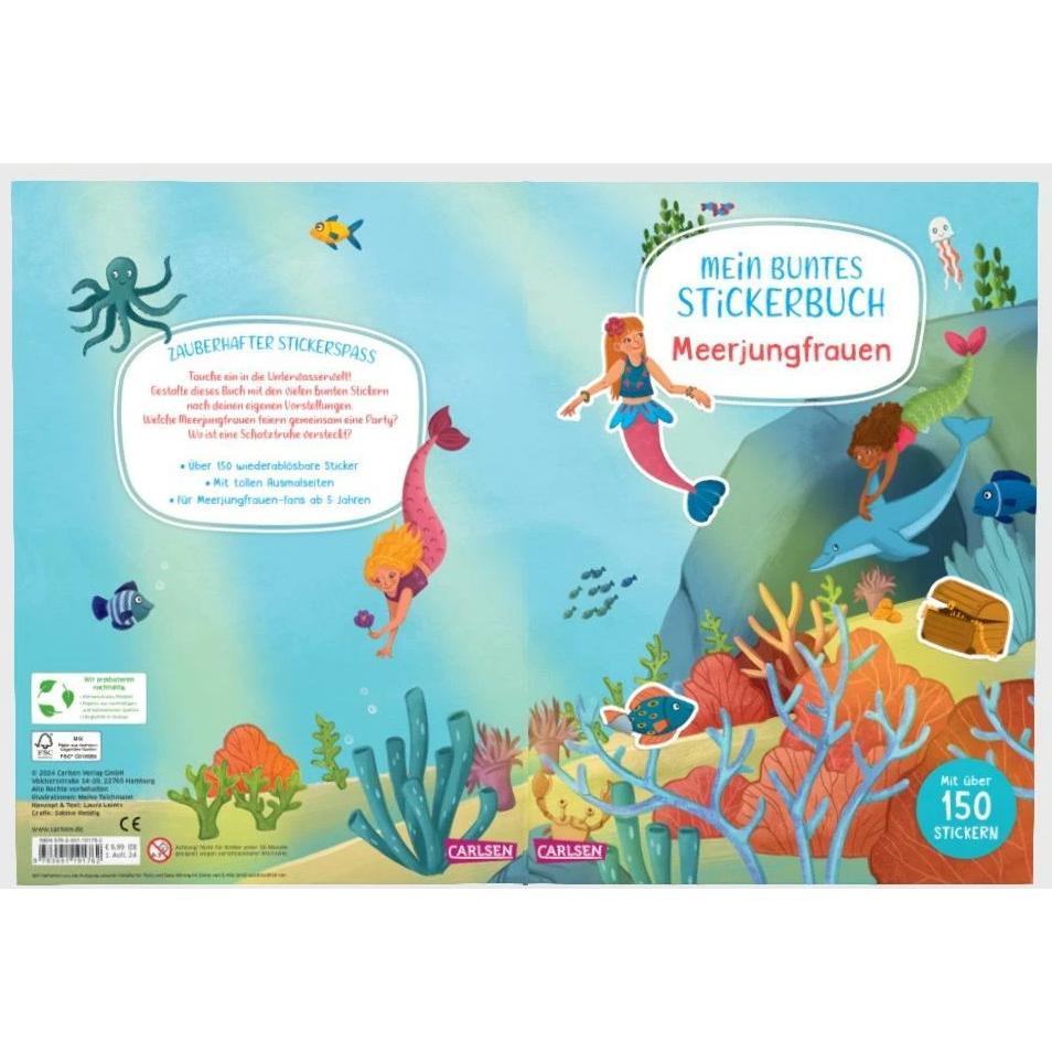 Thumbnail - Mein buntes Stickerbuch: Meerjungfrauen, Kinderbücher von Laura Leintz, Meike Teichmann