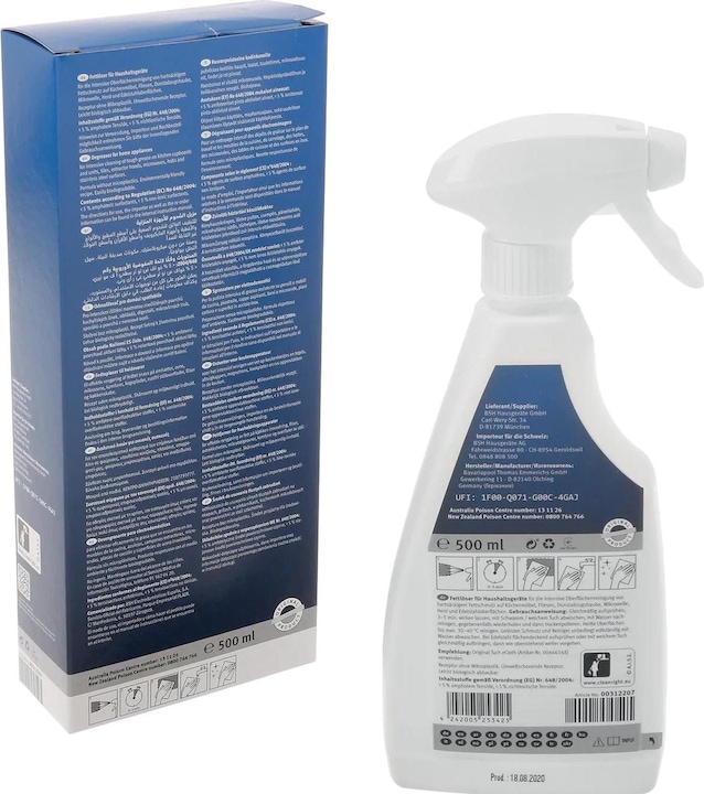 Actual product image Siemens Kitchen Cleaner Intensive 500 ml