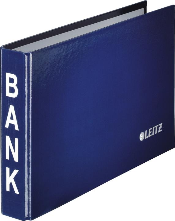 Produktbild Leitz Bankordner, für Kontoauszüge, blau, 2-Ring-Mechanik aus Hartpappe mit PP kunststoffveredelt... (35 mm, 1 Stück)