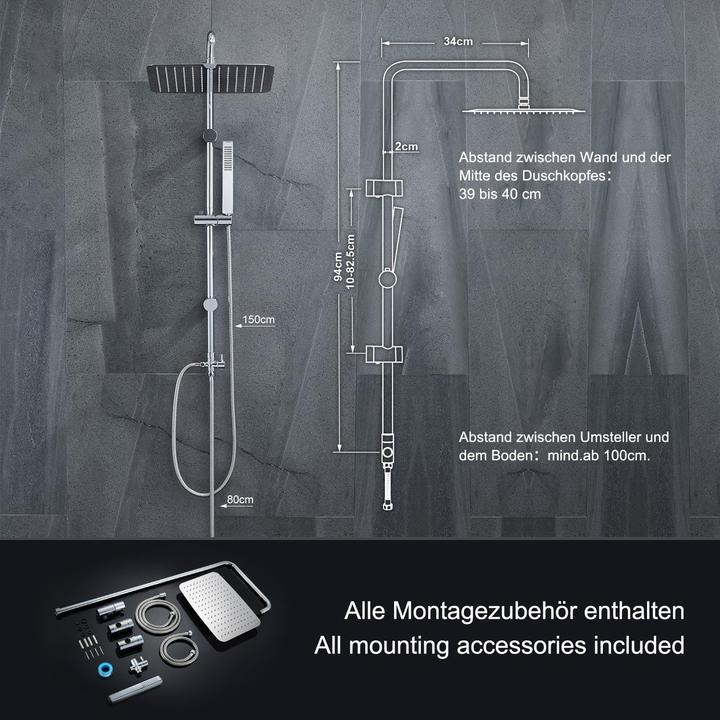 Actual product image Görbach Shower system