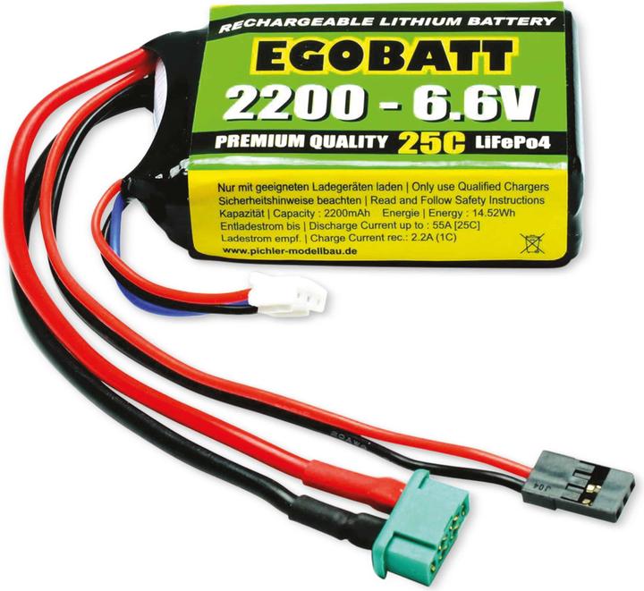 Pichler Model making battery pack (LiIon) LiFe battery EGOBATT 2200 6.6V (25C) (6.60 V, 2200 mAh)