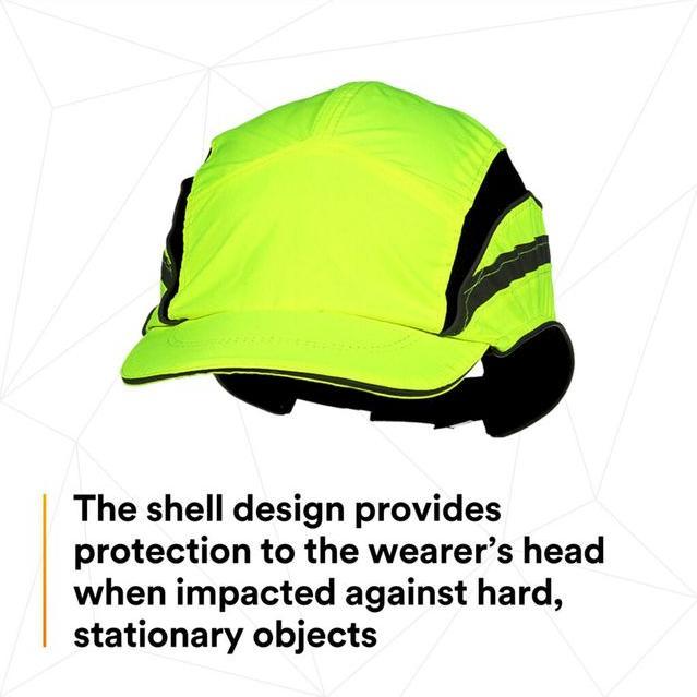 Produktbild 3M First Base 3 Bump Cap 2021866 Classic 55mm skygge hi-viz gul (52 - 65 cm)