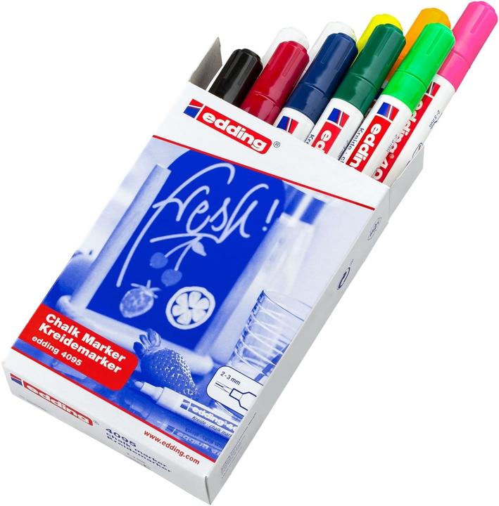 Edding Marcatore a gesso 4095 (Multicolore assortito, 3 mm, 10 x)