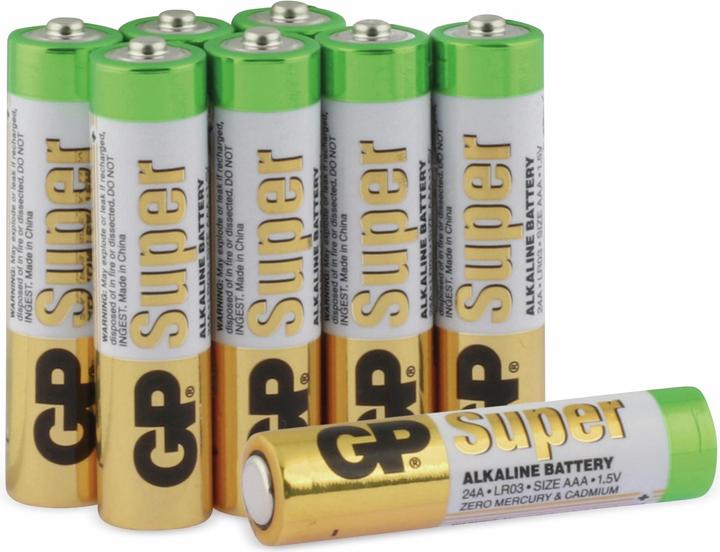 Actual product image GP Batteries Super Alkaline (8 pcs., AAA / LR03 / Micro / R03 / AM4 / MN2400 / KR03)
