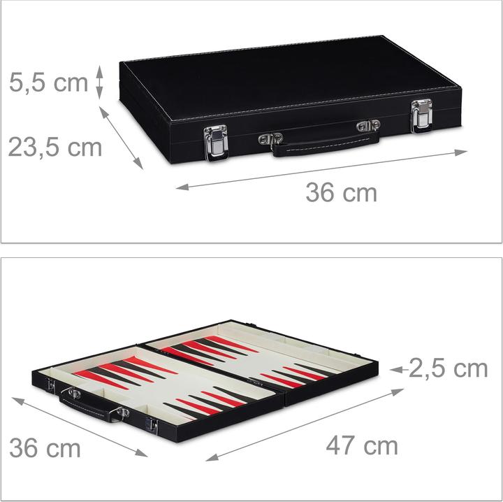 Produktbild Relaxdays Backgammon Koffer