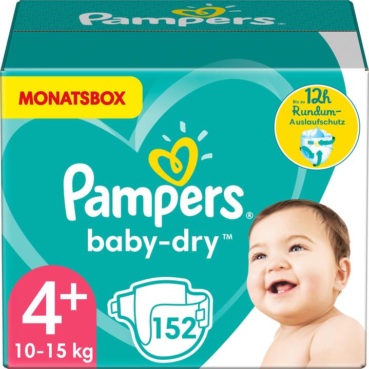 Productafbeelding Pampers Baby-Dry (Maat 4+., Maandelijks pakket, 152 Stuk)