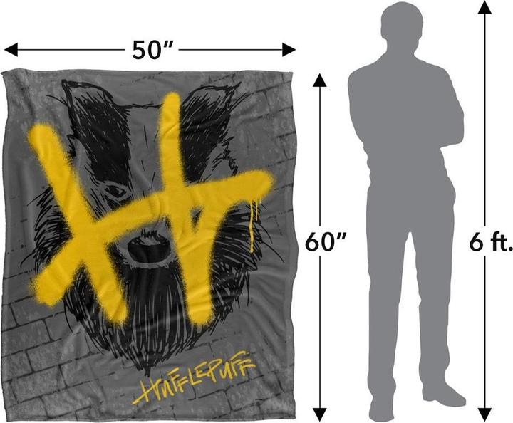 Produktbild Decke Hufflepuff Graffiti (152 x 127 cm)