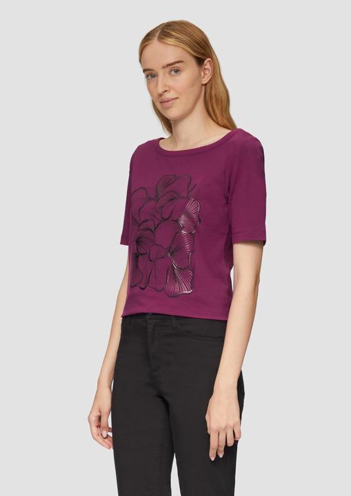 Produktbild s.Oliver T-Shirt Jerseyshirt mit glänzendem Frontprint (36)