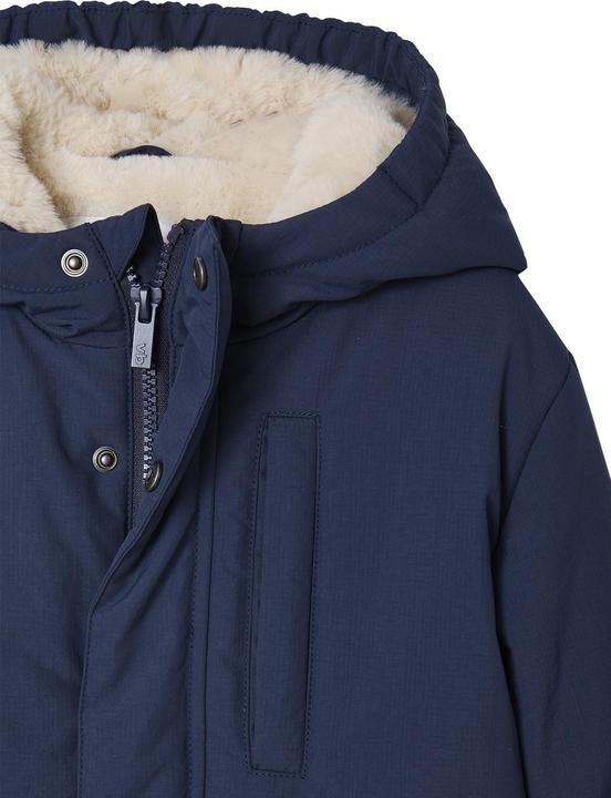 Image du produit Vertbaudet Jungen Winterjacke mit Kapuze und Webpelzfutter, Recycling-Polyester (98, 104)