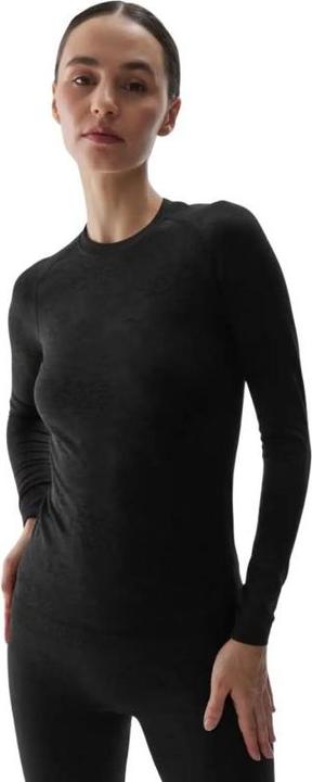 4F Koszulka termoaktywna damska F176 głęboka czerń allover 4FWAW24USEAF176 20A XS/S