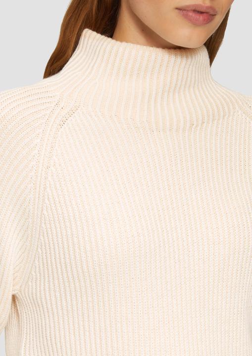 Produktbild s.Oliver Strickpullover Zweifarbiger Strickpullover mit Stehkragen (46)