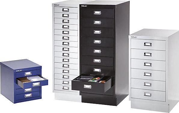 Actual product image Bisley MultiDrawer™ L125 drawer cabinet traffic white with 5 drawers 27.9 x 38.0 x 32.5 cm (27.90 x 38 x 32.50 cm)