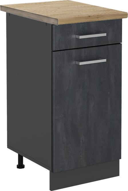 Anthrazit, Goldkraft Eiche, Schwarz Beton