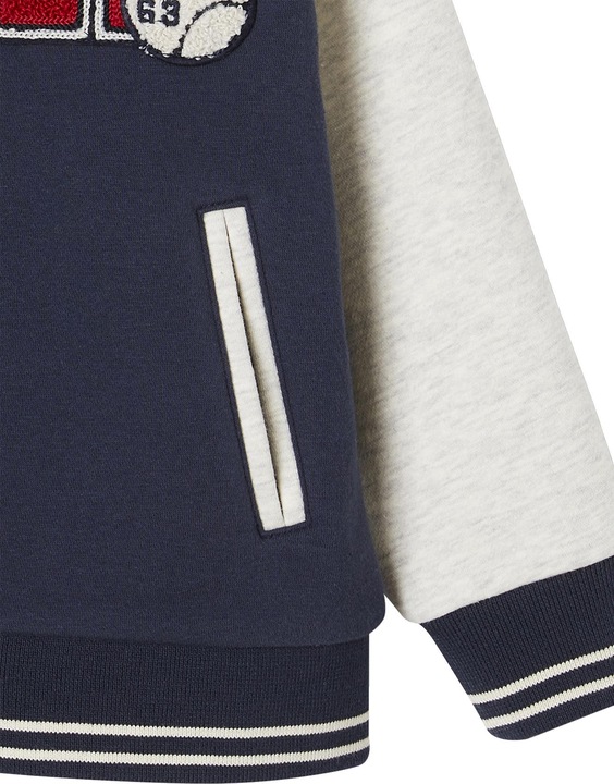 Actual product image Vertbaudet Jungen College-Sweatjacke mit Aufnäher Oeko-Tex (104)