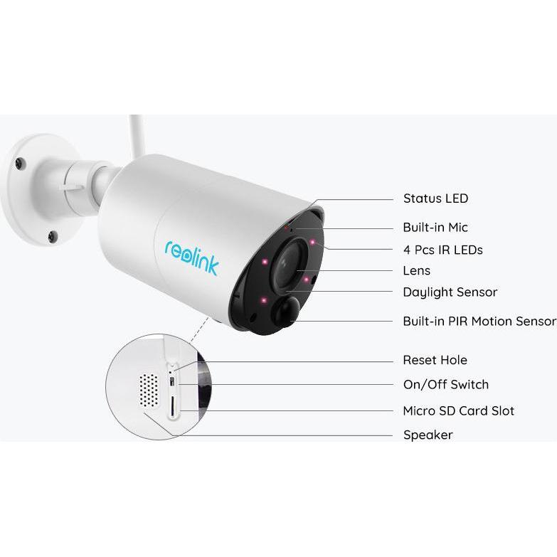 Thumbnail - Reolink Argus Eco (2312 x 1304 Pixels), Netzwerkkamera, Weiss