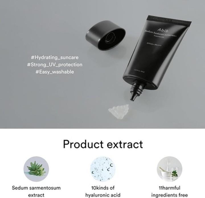 Immagine prodotto Abib - Sedum Hyaluron Protezione Solare in Tubetto (Crema solare, SPF 50+, 50 ml)