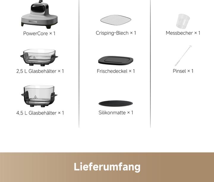 Produktbild Dreame Tasti™ PT60 5-in-1 Heissluftfritteuse