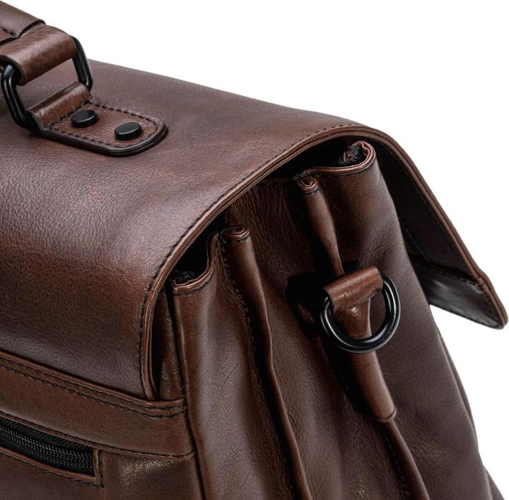 Actual product image Farmhood Memphis briefcase XXL 3 compartments leather 39 cm