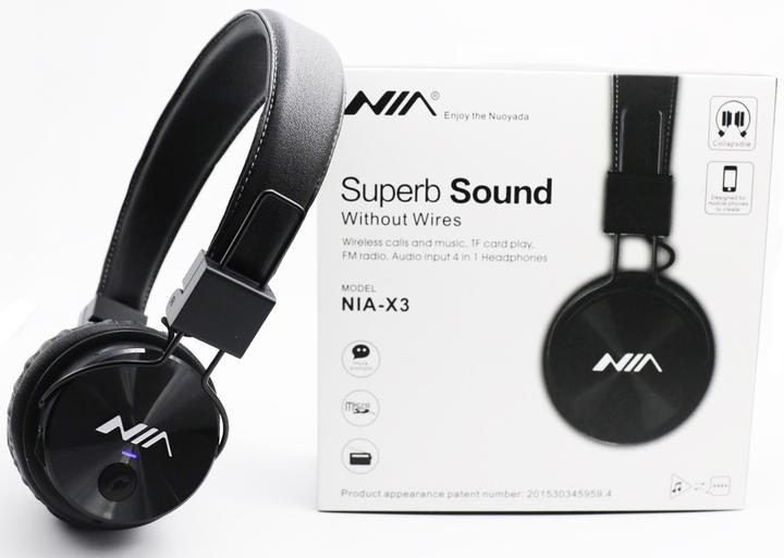 Image du produit PhoneLook NIA X3 Casque Bluetooth sans fil On-Ear basses profondes et connexion SD/AUX (Sans fil)