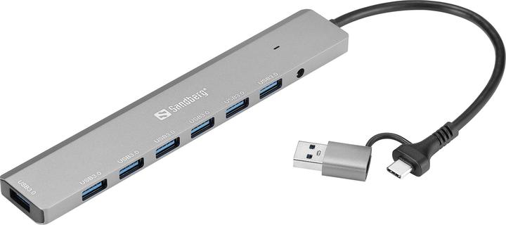 Sandberg USB-C/A to 7 x USB 3.0 Hub (USB-A, USB-C, 7 ports)