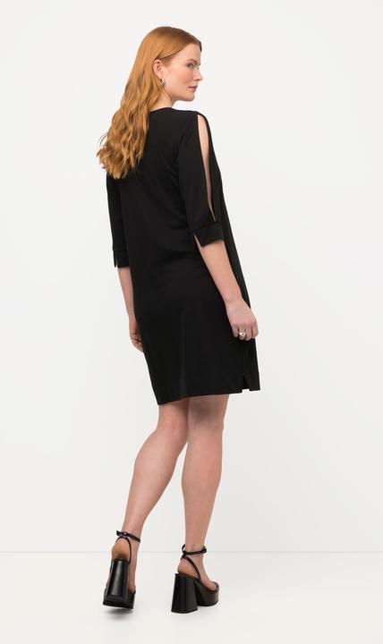 Produktbild Ulla Popken Midikleid, Schmuckband, A-Linie, Rundhals, 3/4-Arm (50, 52)