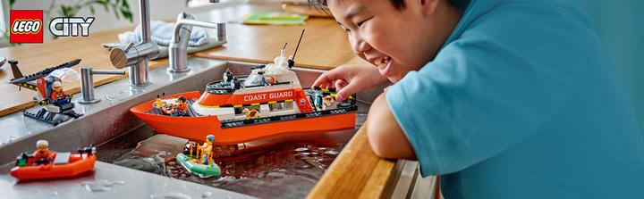 Image du produit LEGO Rettungsboot der Küstenwache mit Hubschrauber (60504, LEGO City)