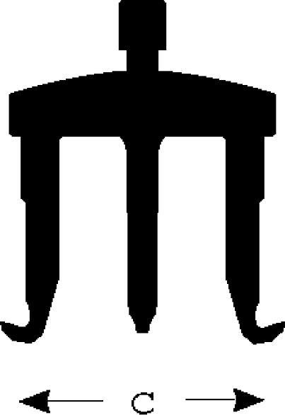 Immagine prodotto Bahco Estrattore universale a due bracci con mandrino temprato a induzione, zincato, 50-160 mm, 150 mm