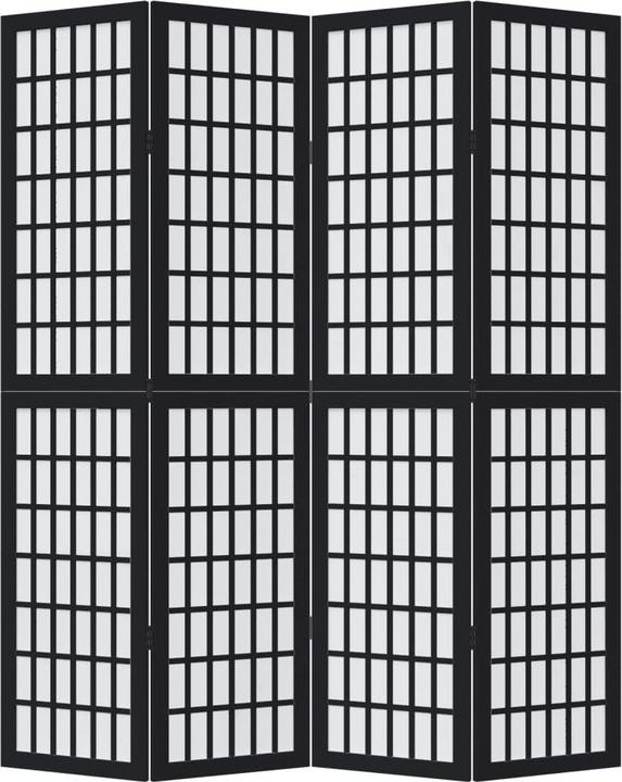 Immagine prodotto vidaXL Parete divisoria per ambienti 4 pezzi in legno massiccio nero di paulownia