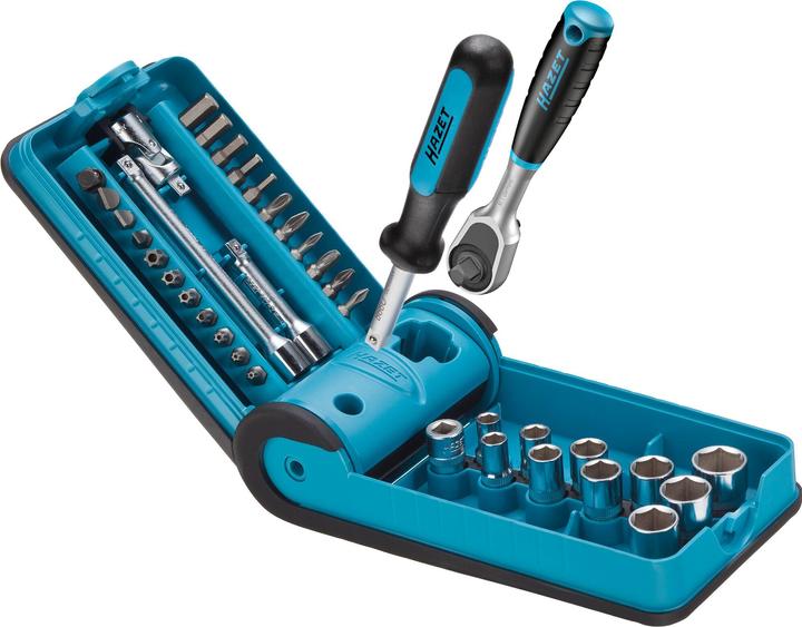 Actual product image HAZET Socket and bit set “Smart Case” 856-1HP ∙ Square, hollow 6.3 mm (1/4 inch), Hexagon, solid 6.… (12 mm, 14 mm, 10 mm, 11 mm, 13 mm)