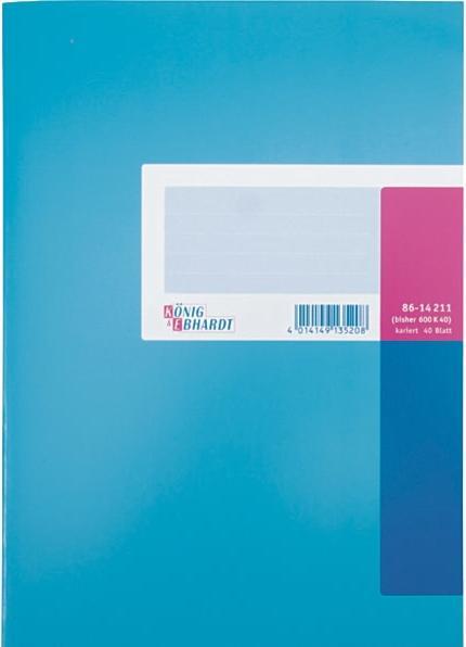 Produktbild König & Ebhardt Geschäftsbuch, hochglanzlackierter Karton, kariert, A5 (40 x)