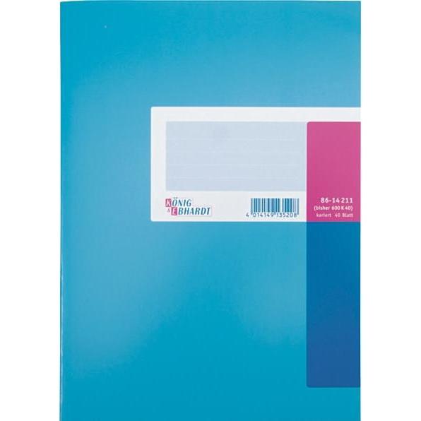 König & Ebhardt, Formular, Geschäftsbuch, hochglanzlackierter Karton, kariert, A5 (40 x)