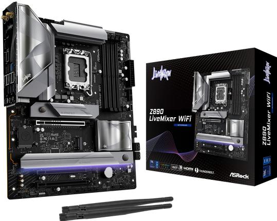 Productafbeelding AsRock Z890 LiveMixer WiFi Intel DDR5 S1851 (LGA 1851, Intel Z890, ATX)