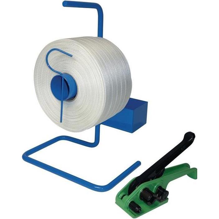 Banholzer & Wenz, Materiale da imballaggio, Set di reggette reggetta l.500m reggetta l.19mm l.dispenser portatile