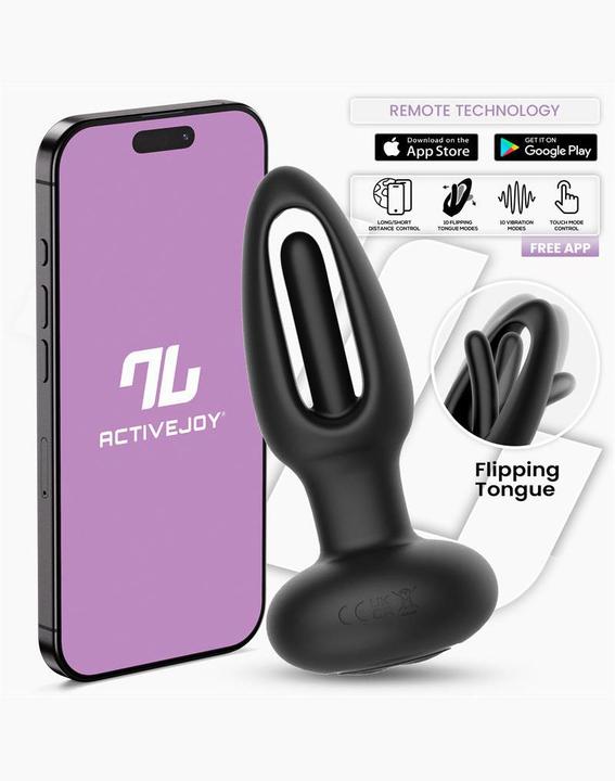 IntoYou Zack – Analplug mit beweglicher Zunge (mit App-Steuerung) – Schwarz