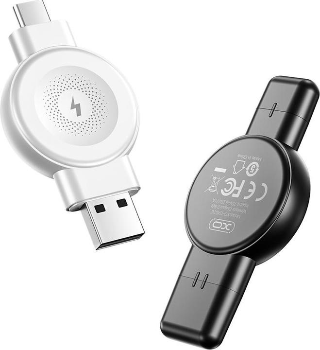 Image du produit xO chargeur de montre sans fil QI CX026 USB+USB-C 2,5W blanc (2.50 W)