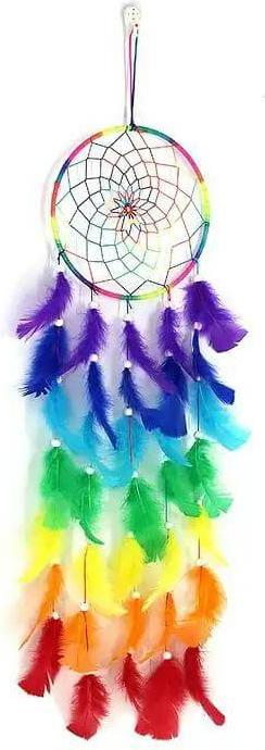 Cover-Discount Attrape-rêves Dream Catcher Arc-en-ciel (40 x 16 cm)
