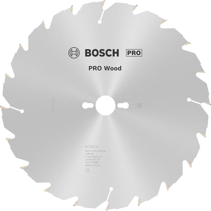 Image du produit Bosch Professional Zubehör Lame de scie circulaire PRO Wood, 315 x 3.2 x 30 mm