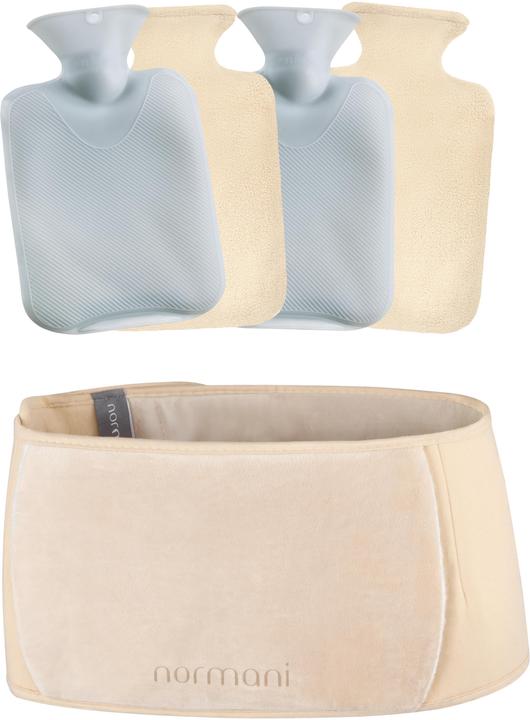 Normani ceinture bouillotte avec 2 bouillottes Newtok - 9575 (0.75 l, Bouteille de lit avec housse)