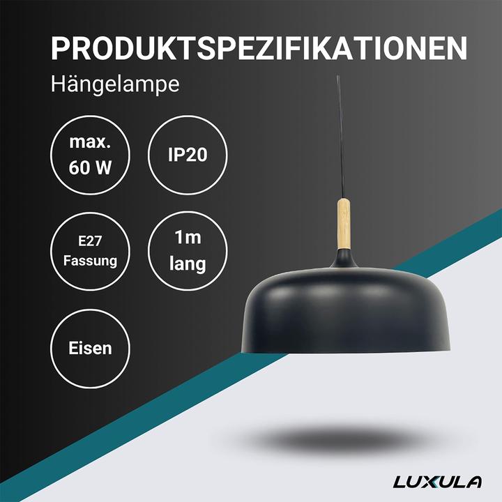 Produktbild Luxula LED-Hängeleuchte LX700174 (E27)
